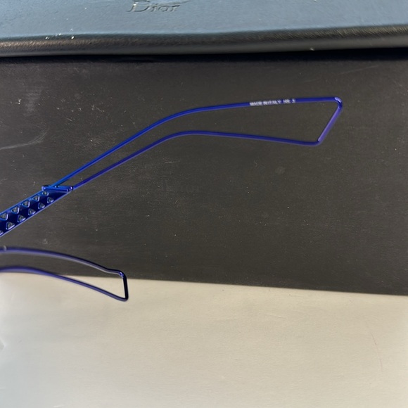 CHRISTIAN DIOR  Metal DioramaClub Sunglasses Black Blue - Picture 12 of 17